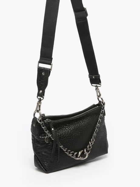 Cross Body Tas Vintage Leder Mila louise Zwart vintage 3864E ander zicht 1